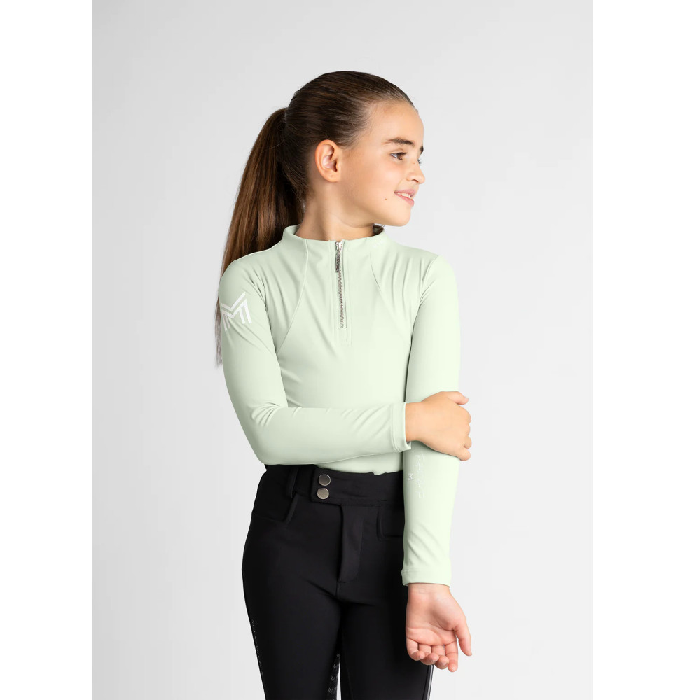 Młodzieżowa Bluzka z Długim Rękawem (Sage Green) Maximilian Equestrian