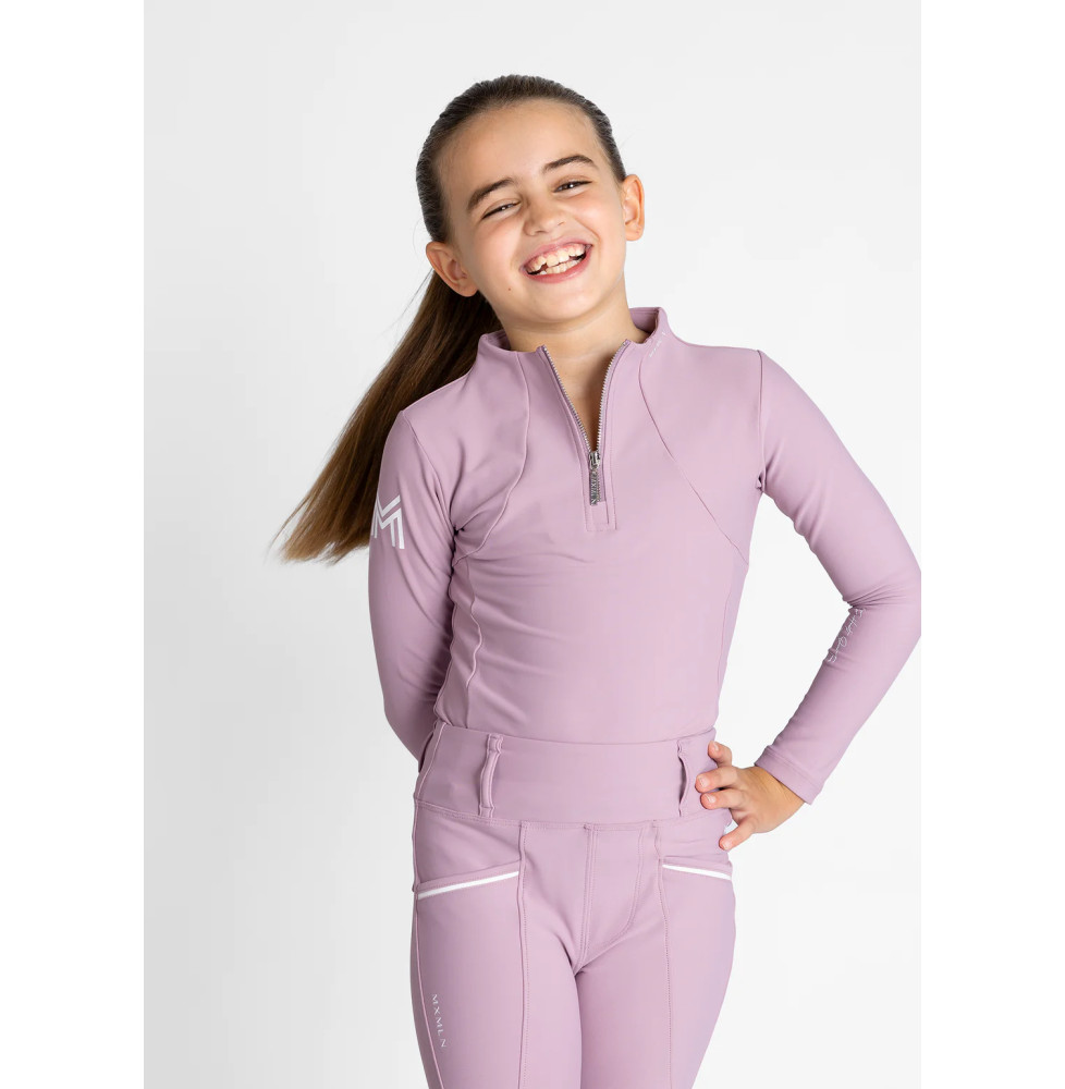 Młodzieżowa Bluzka z Długim Rękawem (Mauve) Maximilian Equestrian