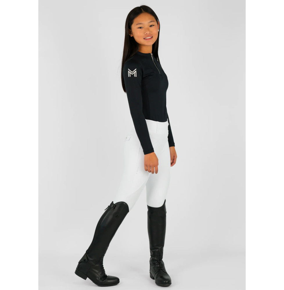 Młodzieżowa Bluzka z Długim Rękawem (Black) Maximilian Equestrian