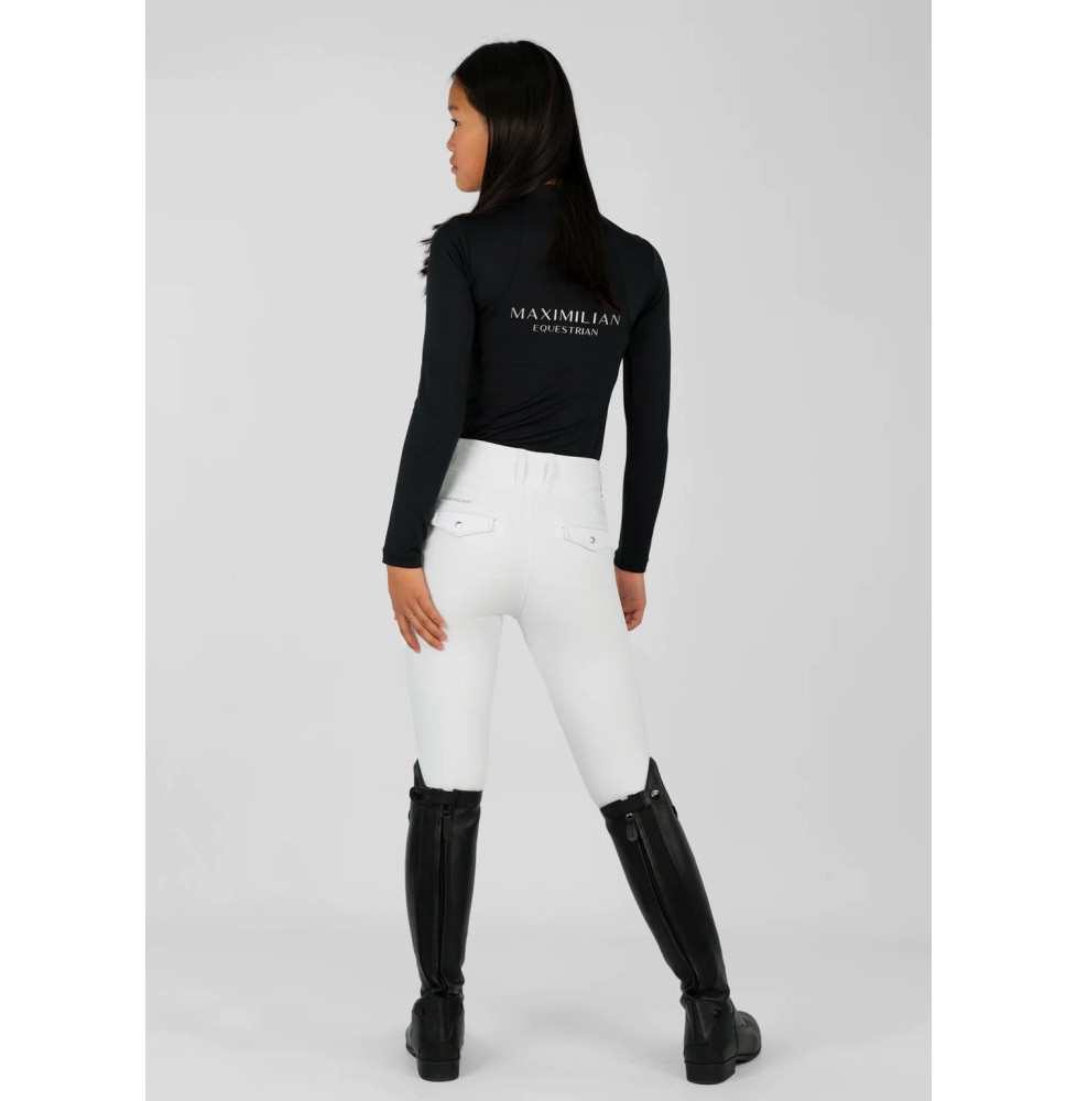 Młodzieżowa Bluzka z Długim Rękawem (Black) Maximilian Equestrian