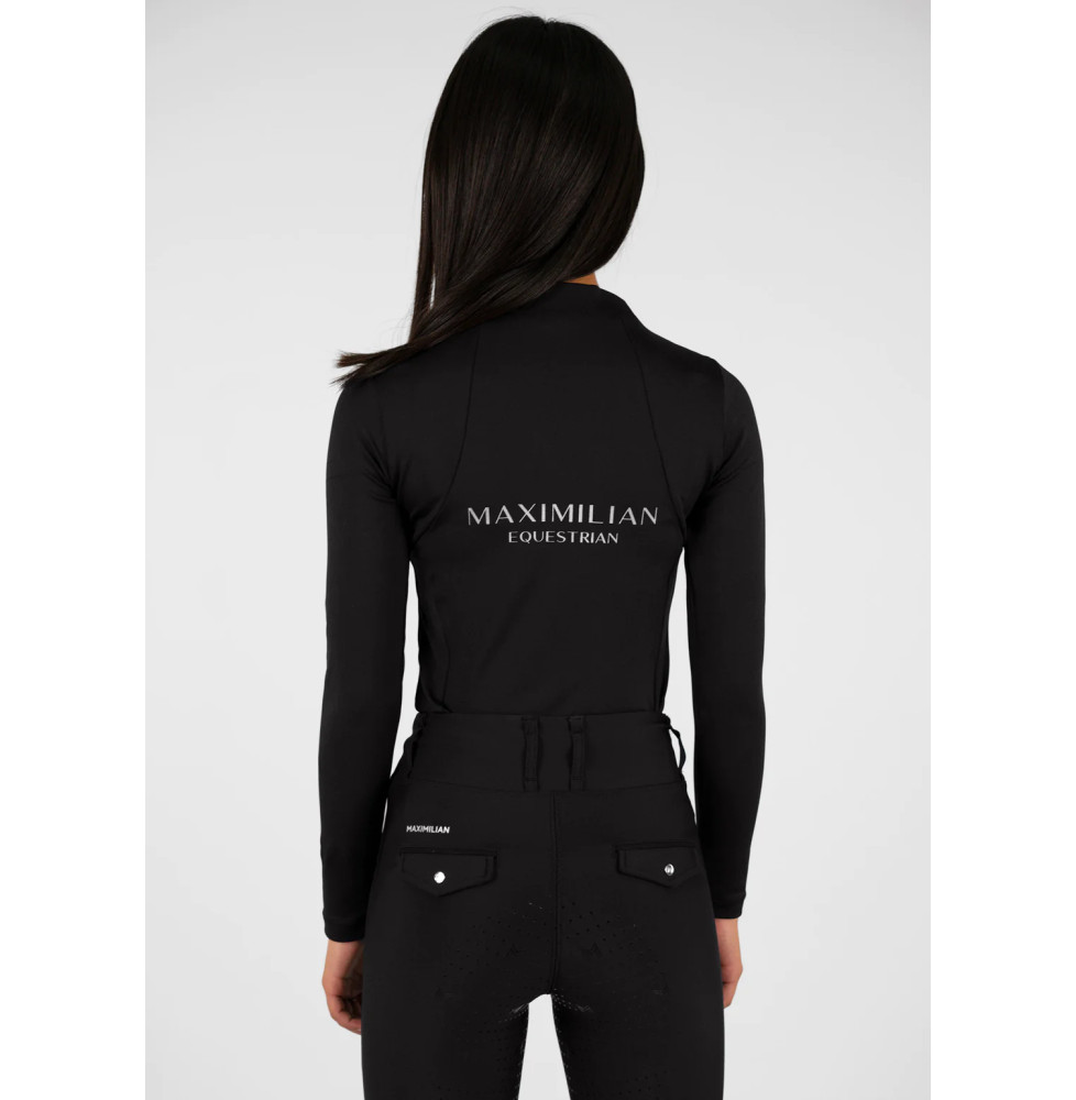 Młodzieżowa Bluzka z Długim Rękawem (Black) Maximilian Equestrian