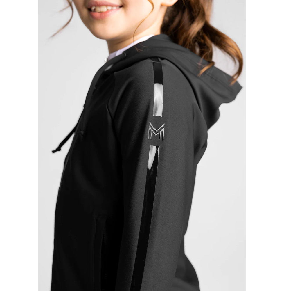 Młodzieżowa Bluza z Kapturem Reflection Zip (Black) Maximilian Equestrian