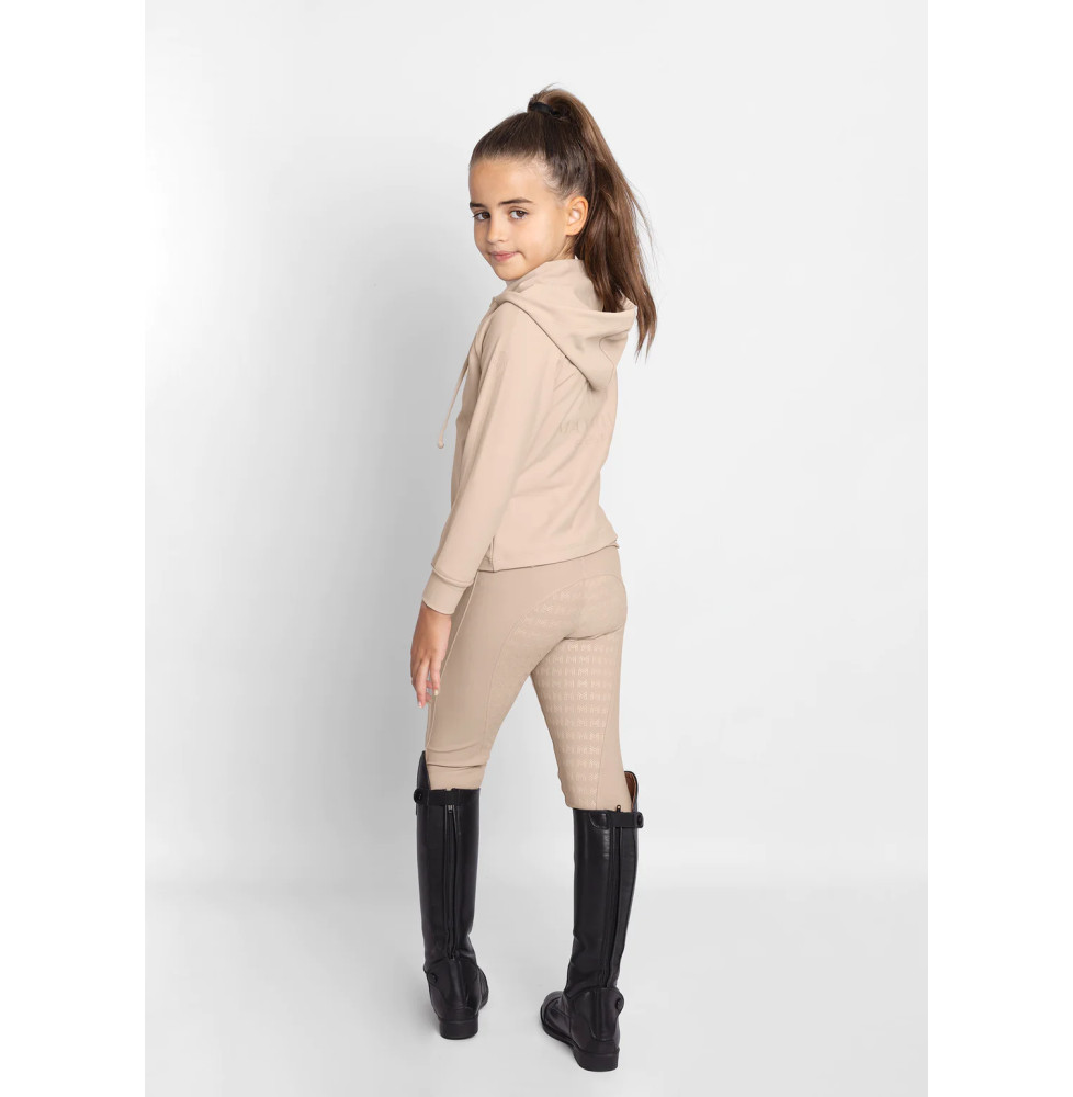 Młodzieżowa Bluza z Kapturem Reflection Zip (Beige) Maximilian Equestrian