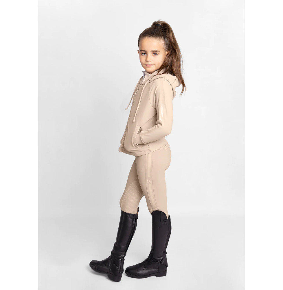 Młodzieżowa Bluza z Kapturem Reflection Zip (Beige) Maximilian Equestrian