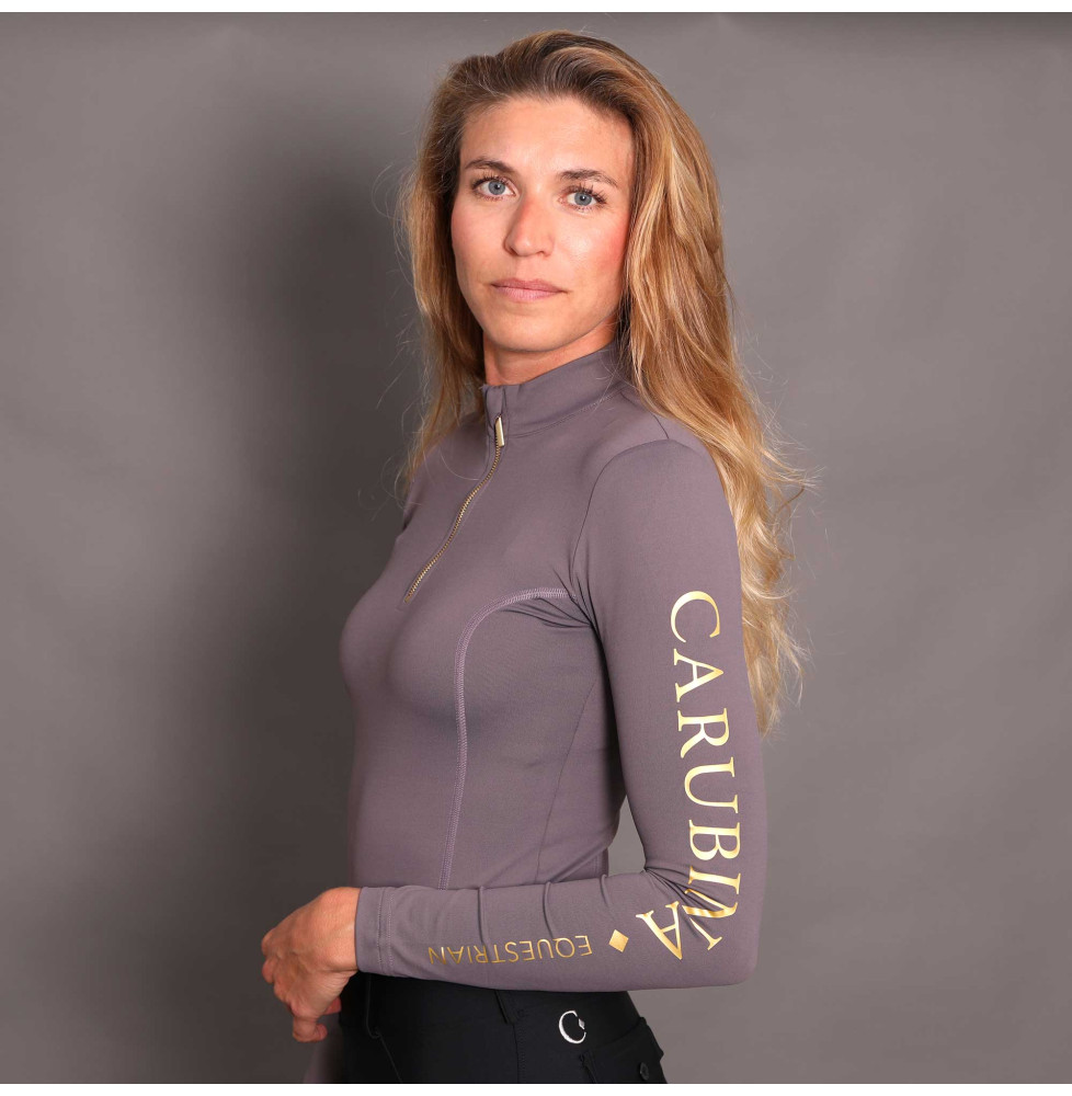 Bluzka z Długim Rękawem Caporto Limited Edition (Taupe Gold) Carubina