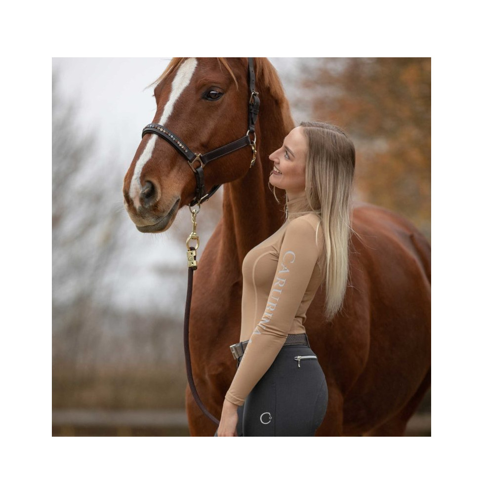Bluzka z Długim Rękawem Caporto (Light Camel) Carubina