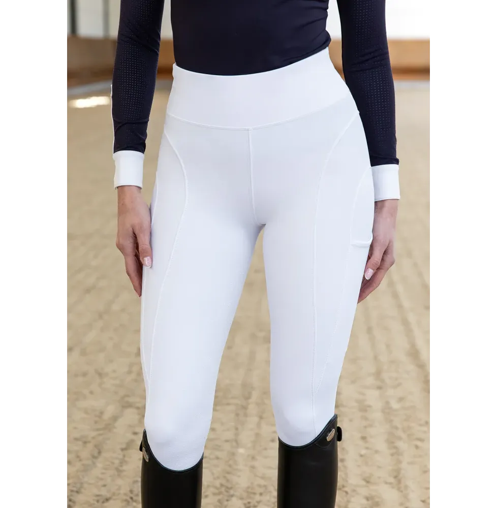 Legginsy Jeździeckie Outline (White) Maximilian Equestrian
