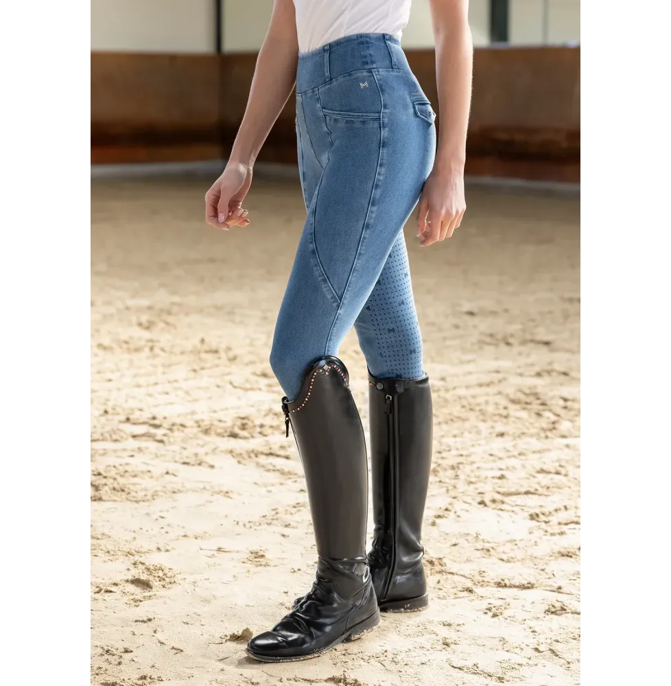 Legginsy Jeździeckie Pro Riding (Denim) Maximilian Equestrian