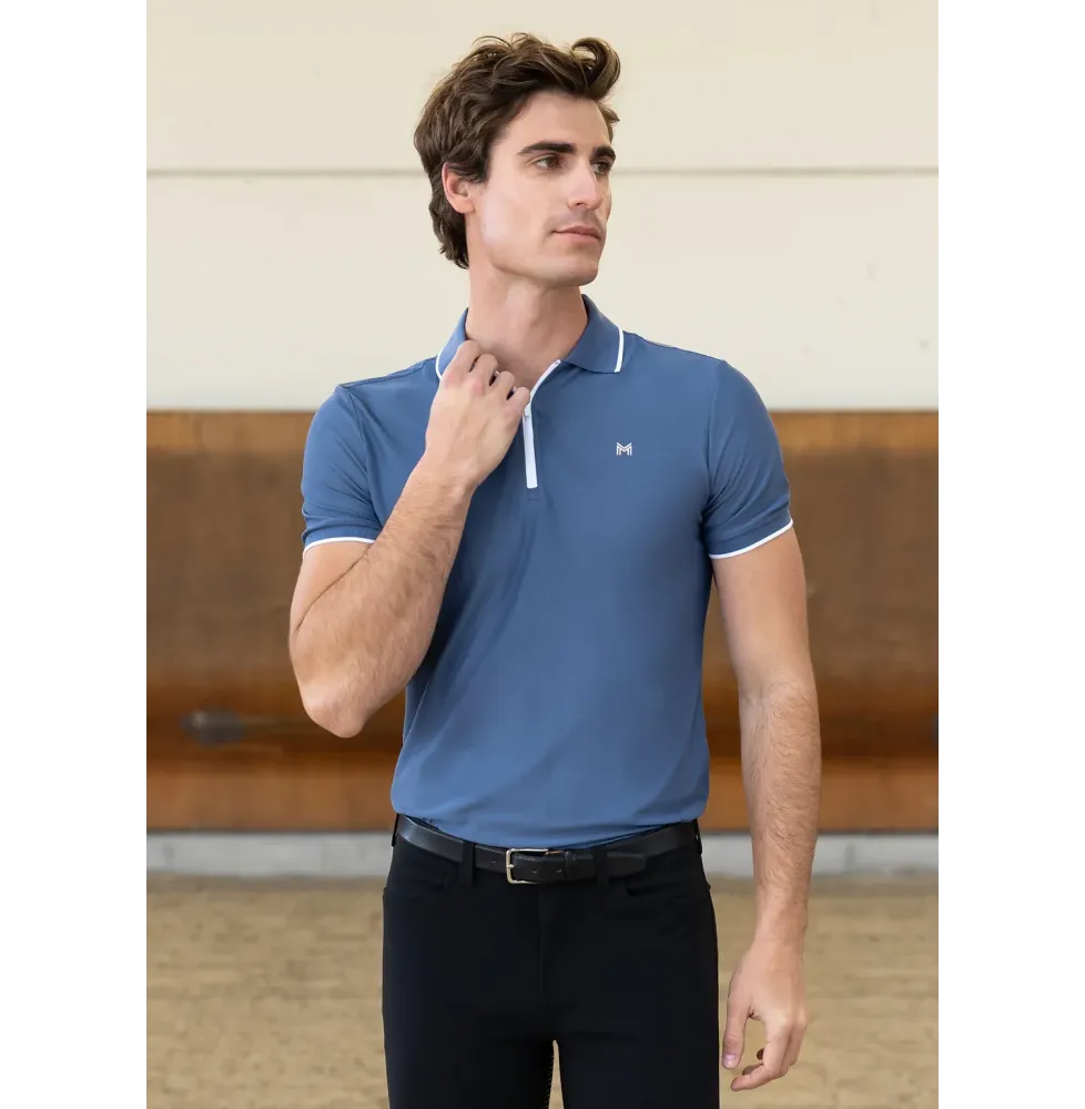 Koszulka Męska Core Polo (Dusty Blue) Maximilian Equestrian