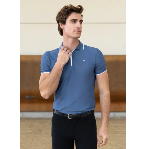 Koszulka Męska Core Polo (Dusty Blue) Maximilian Equestrian