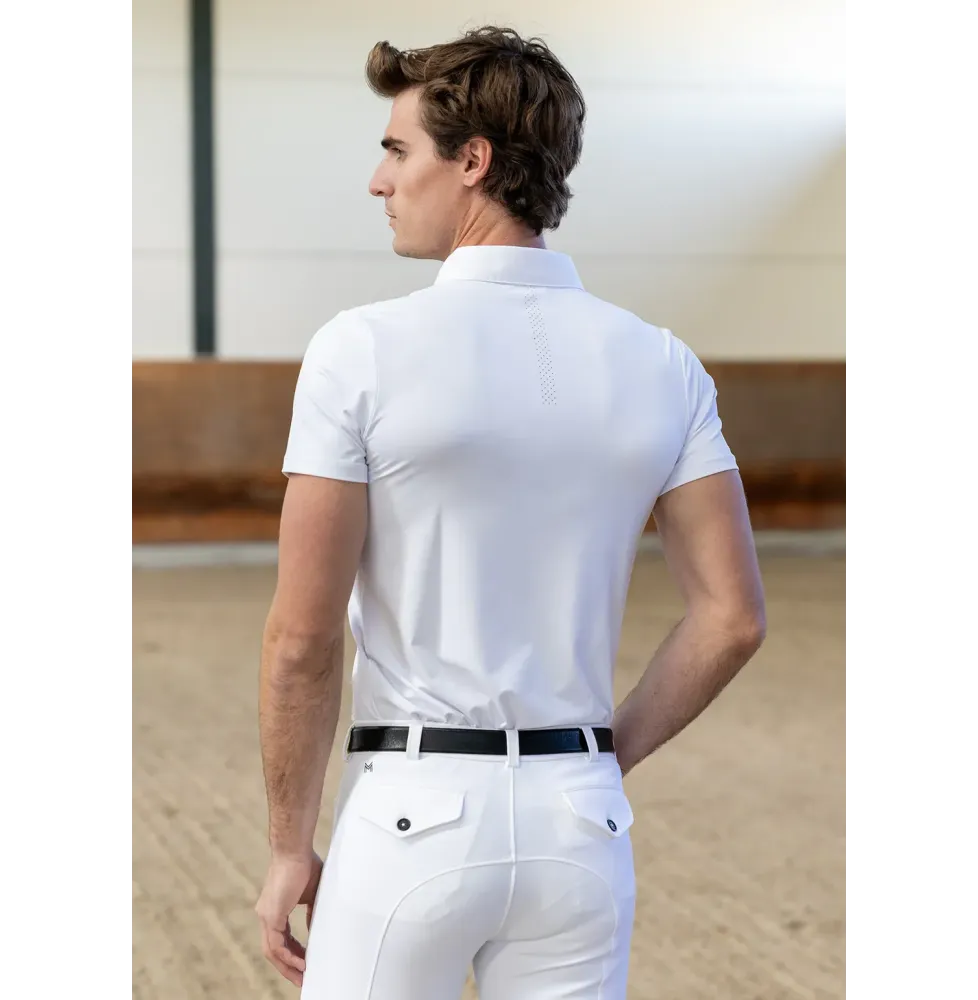 Koszula Konkursowa Męska z Krótkim Rękawem Active (White) Maximilian Equestrian