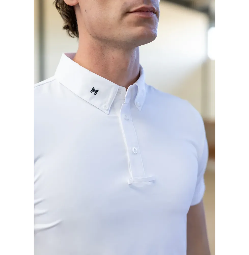 Koszula Konkursowa Męska z Krótkim Rękawem Active (White) Maximilian Equestrian