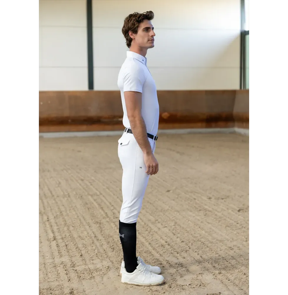 Koszula Konkursowa Męska z Krótkim Rękawem Active (White) Maximilian Equestrian