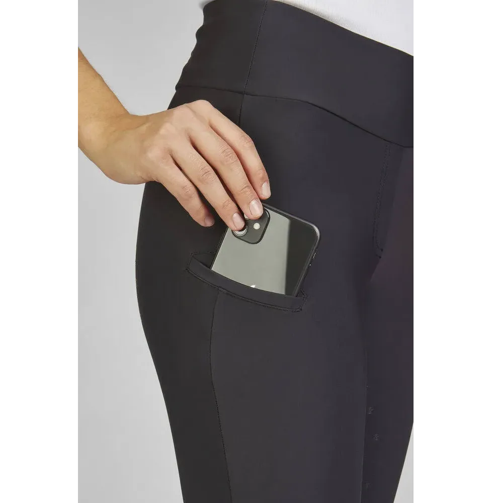 Legginsy Jeździeckie Pro Dynamic Black Eskadron