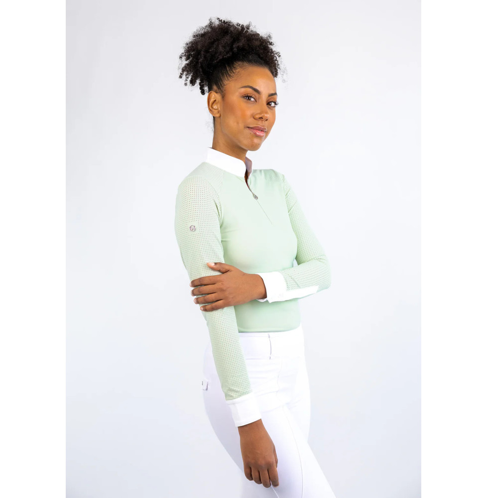 Koszula Konkursowa Z Długim Rękawem Air (Sage Green) Maximilian Equestrian